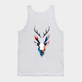 Stag Deer Wild Nature Animal Colors Art Tank Top